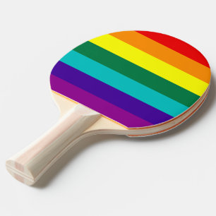 Raquette De Ping Pong Indicateur de la fierté arc-en-ciel 7 bandes