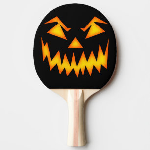 Raquette De Ping Pong Jack-o-lanterne effrayant