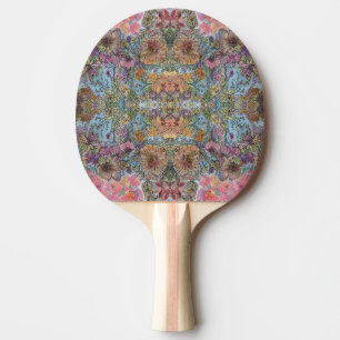 Raquette De Ping Pong Jardin Chic Fleur Chic Shabby peinture aquarelle