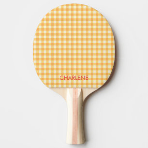 Raquette De Ping Pong Jaune clair orange Ish En vichy Plaid