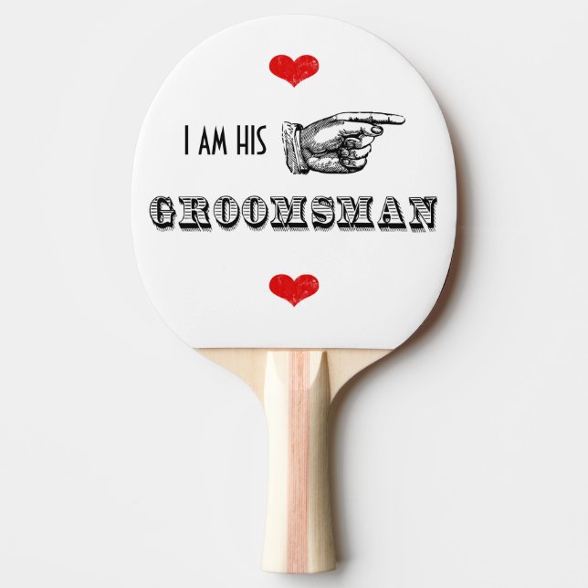 Raquette De Ping Pong Je suis SON M. Groomsman (Devant)
