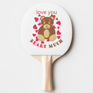 Raquette De Ping Pong Je t'aime énormément pour la Saint-Valentin
