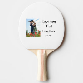 Raquette De Ping Pong Je t'aime papa fête des pères élégant ajouter du t