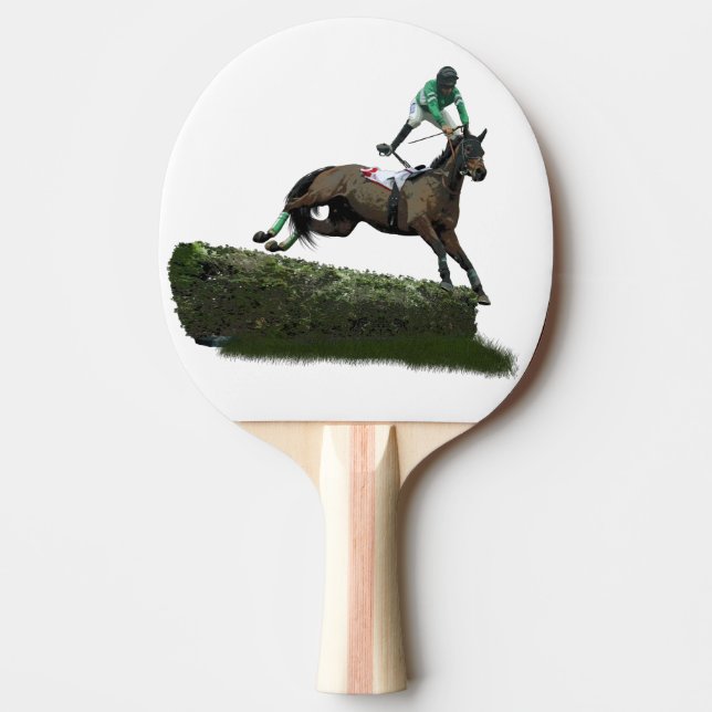 Raquette De Ping Pong Jockey À Cheval En Ping Vert Pong Paddle (Devant)