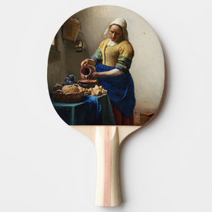 Raquette De Ping Pong Johannes Vermeer - La Milkmaid