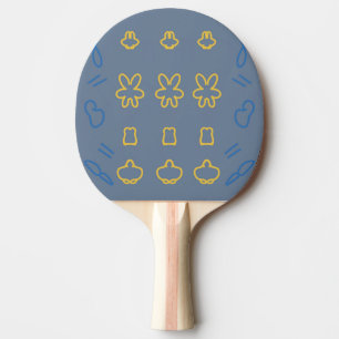 Raquette De Ping Pong Joli motif minimaliste pastel Kawaii