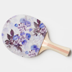 Raquette De Ping Pong Jolie impression de fleurs violettes