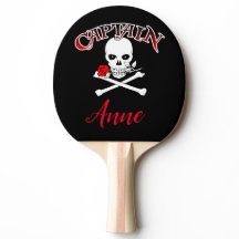 Jolly roger personnalisé (Rose) Ping Pong Paddle