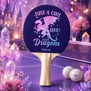 Raquette De Ping Pong Juste Une Fille Qui Aime Les Dragons - Fantastique