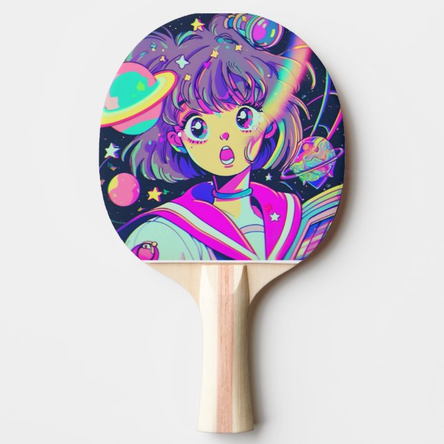 Raquette De Ping Pong Kawaii Anime Girl Ping Pong (Devant)
