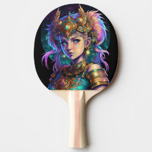 Raquette De Ping Pong Kawaii fille guerrière spatiale