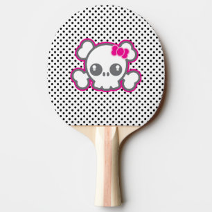 Raquette De Ping Pong Kawaii Ping Pong Pull Pink Ribbon