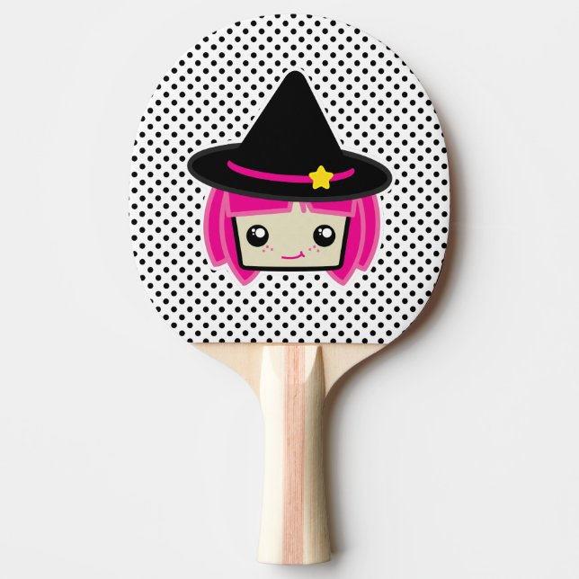 Raquette De Ping Pong Kawaii Pink Haired Ping Pong Paddle (Devant)