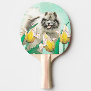 Raquette De Ping Pong Keeshony in Tulips Peinture mignonne Original Chie