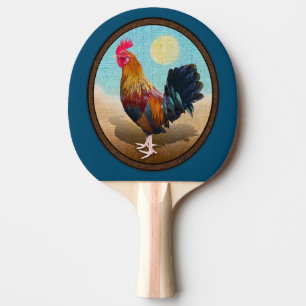 Raquette De Ping Pong Key West - Rooster tzigane Vintage ovale