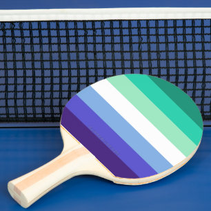 Raquette De Ping Pong La palette de drapeau des hommes gays trans-inclus