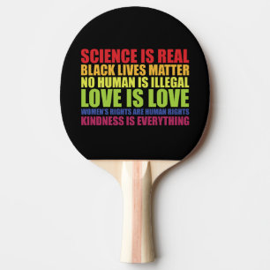 Raquette De Ping Pong La science est une vraie vie noire matière LGBT Pr
