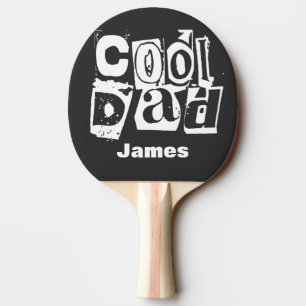 Raquette De Ping Pong La typographie noir et blanc de papa Cool