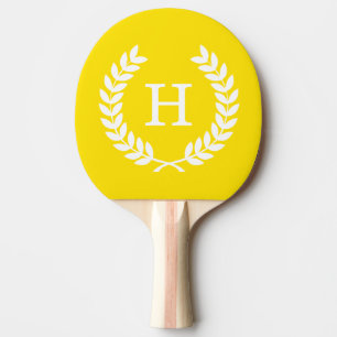 Raquette De Ping Pong Laine de blé blanc jaune Première monographie