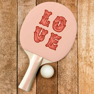 Raquette De Ping Pong L'amour en rose