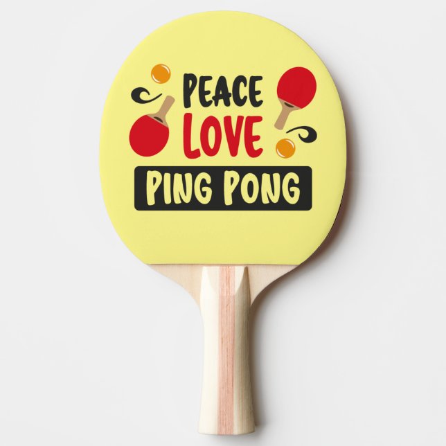Raquette De Ping Pong L'amour pour la paix (Devant)