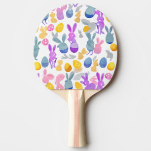 Raquette De Ping Pong lapin avec oeufs de pâques
