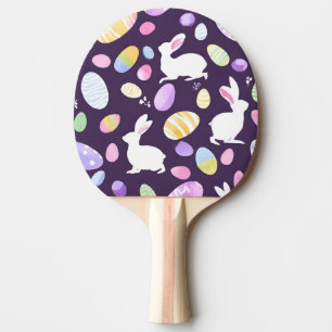 Raquette De Ping Pong lapin avec oeufs de pâques