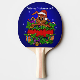 Raquette De Ping Pong Lapin de Noël