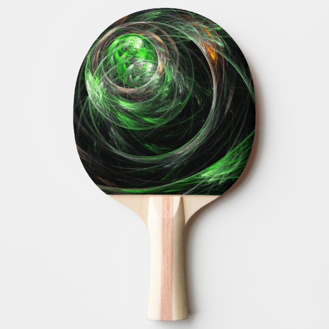 Raquette De Ping Pong L'art Abstrait vert du monde entier (Devant)