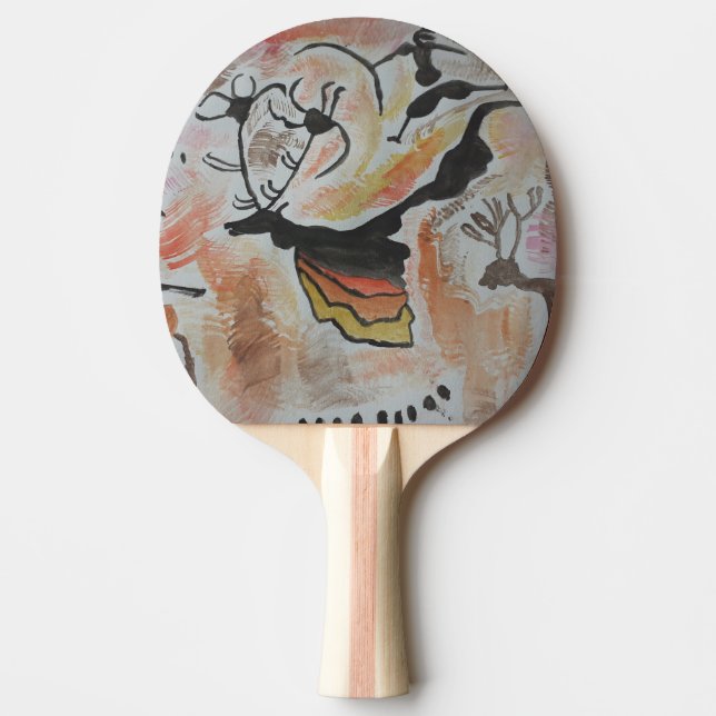 Raquette De Ping Pong L'art rupestre Abstrait (Devant)
