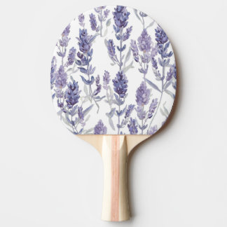 Raquette De Ping Pong Lavender Fields | Purple Watercolor Flower Pattern