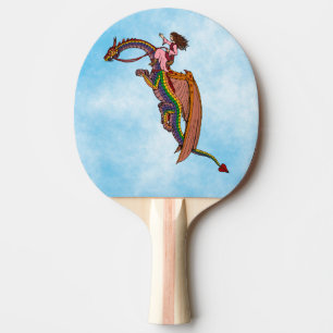 Raquette De Ping Pong Le dragon arc-en-ciel
