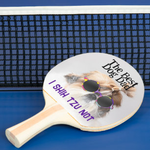 Raquette De Ping Pong Le meilleur papa chien Shih Tzu Pas Fête des Pères