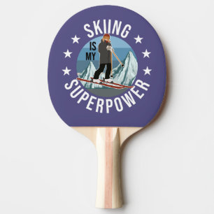 Raquette De Ping Pong Le Ski Est Ma Superpuissance