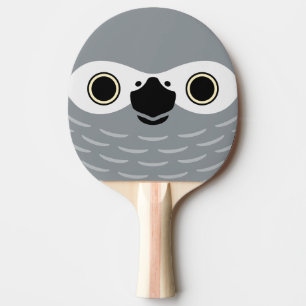 Raquette De Ping Pong Le visage d'un perroquet gris africain