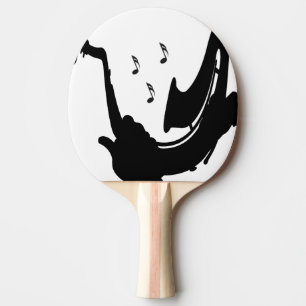 Raquette De Ping Pong Lecteur Saxophone Surreal
