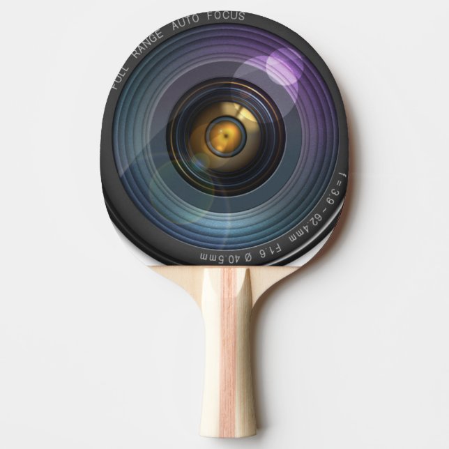 Raquette De Ping Pong Lentille de caméra amusante ronde (Devant)