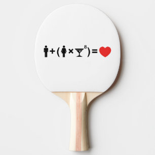 Raquette De Ping Pong L'équation d'amour pour les femmes
