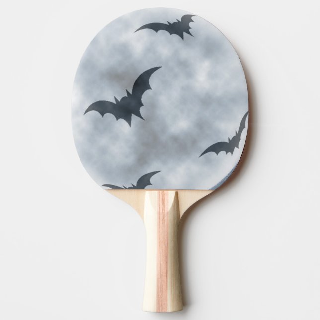 Raquette De Ping Pong Les chauves-souris S'Envolent Vers La Pleine lune, (Devant)