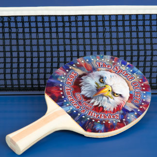 Raquette De Ping Pong L'Esprit de 1776, 2026 L'aigle rouge de feu d'Amér