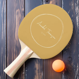 Raquette De Ping Pong Lever de soleil sur le sable de style moderniste d