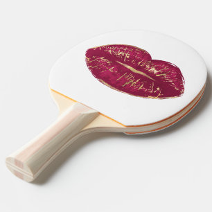 Raquette De Ping Pong Lèvres rouges