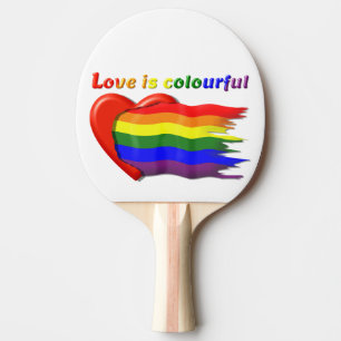 Raquette De Ping Pong LGBT rainbow 2 - Love table tennis racket