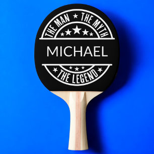 Raquette De Ping Pong L'Homme Le Mythe La Légende Drôle Nom Personnalisé
