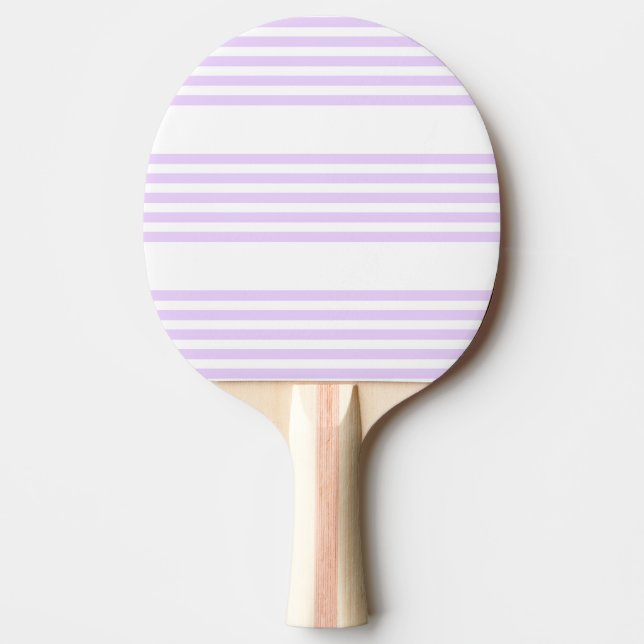 Raquette De Ping Pong Lilac violet et blanc cinq bandes motif (Devant)