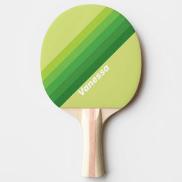 Raquette De Ping Pong Lily Pad Green Stripes with Name