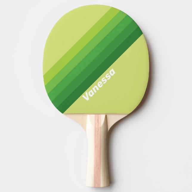 Raquette De Ping Pong Lily Pad Green Stripes with Name (Devant)