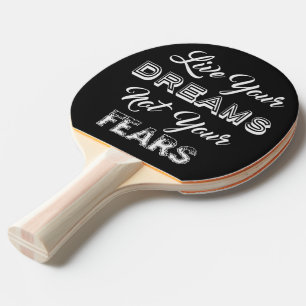 Raquette De Ping Pong Live Your Dreams personnalisé monogramme & pagaie