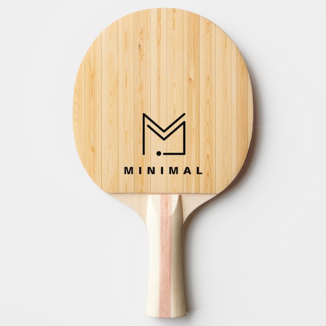 Raquette De Ping Pong Logo d'entreprise personnalisé Conception minimale (Devant)