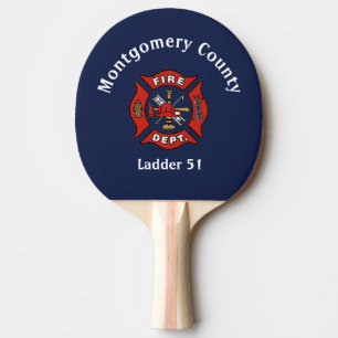 Raquette De Ping Pong Logo du service d'incendie personnalisé